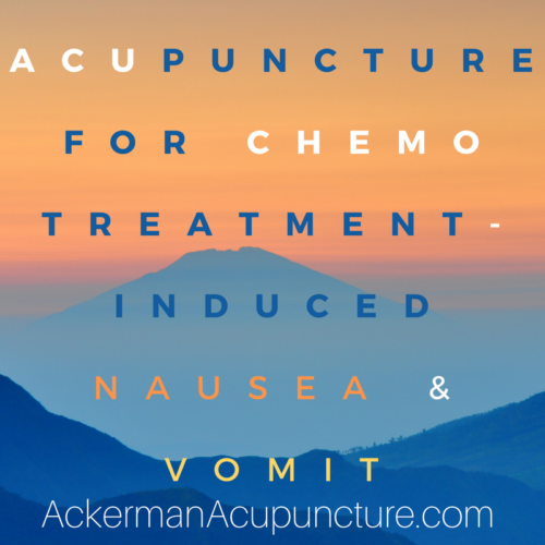 Acupuncture Treats Chemotherapy-induced Nausea and Vomit (Blaine, MN)